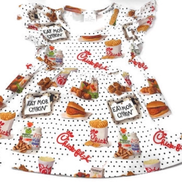 8/9 Chick fil a dress size boutique milk Silk - Picture 3 of 7